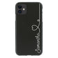Personalised LG Phone Gel Case with Stylish Text and Heart Accented Line