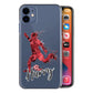 Personalised One Phone Hard Case - Vibrant Red Football Star with White Outlined Text
