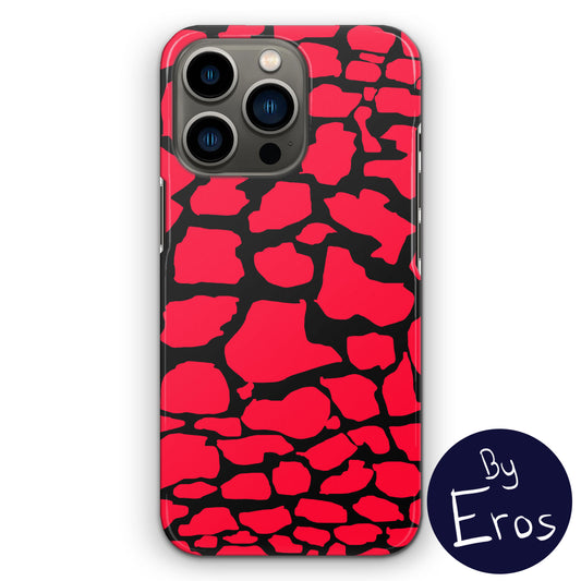 Apple iPhone Hard Case with Red & Black Camo by Eros