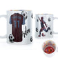 Personalised Mug with Stylish Text and Claret & Blue Shirt with Blue Name & Number