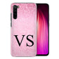 Personalised Xiaomi Hard Case - Pink Marble Fade & Monogram