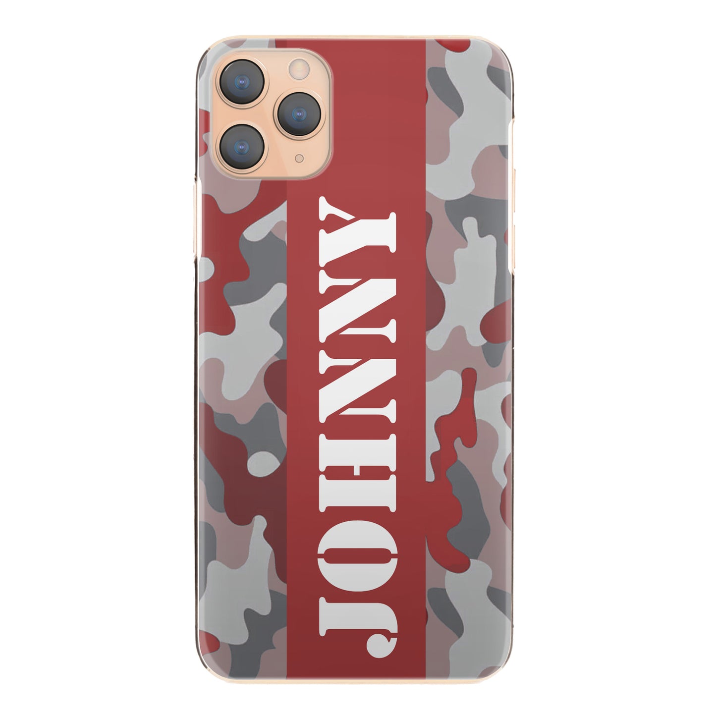 Personalised Nokia Phone Hard Case with Military Text on Red Camo