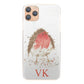 Personalised HTC Phone Hard Case with Speckled Robin and Red Initials