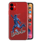 Personalised Sony Phone Hard Case - Vivid Blue Football Star with White Outlined Text