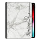 Personalised iPad Case with Heart Stylised Name on Grey Marble