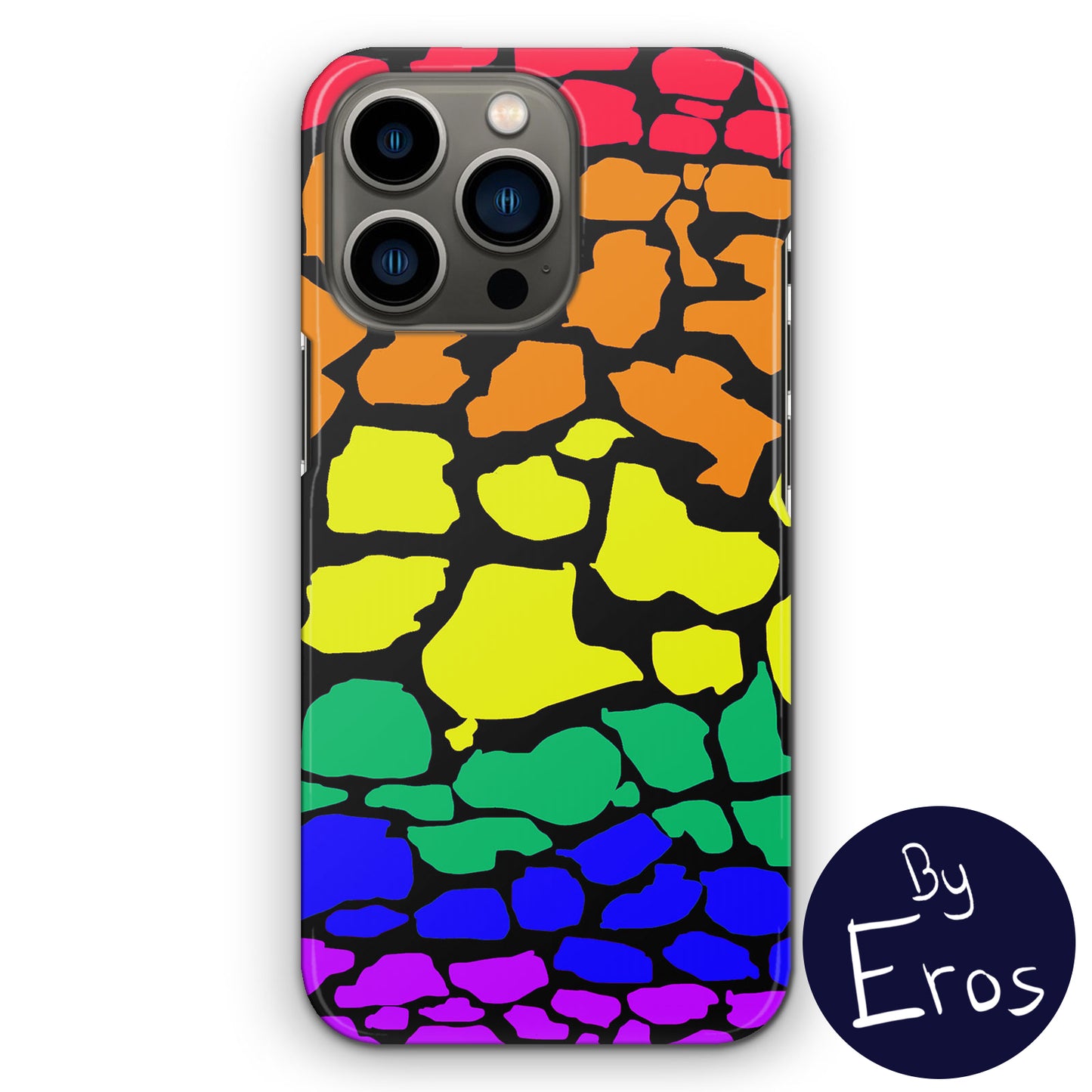 Apple iPhone Hard Case with Rainbow & Black Camo by Eros