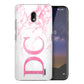 Personalised Nokia Hard Case - Pink Marble & Pink Monogram