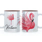 Personalised Mug with Stylish Text and Flamingo