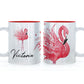 Personalisierte Tasse mit stilvollem Text und Flamingo
