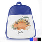 Personalised Shell Stegosaurus and Name Kids School Bag/Rucksack
