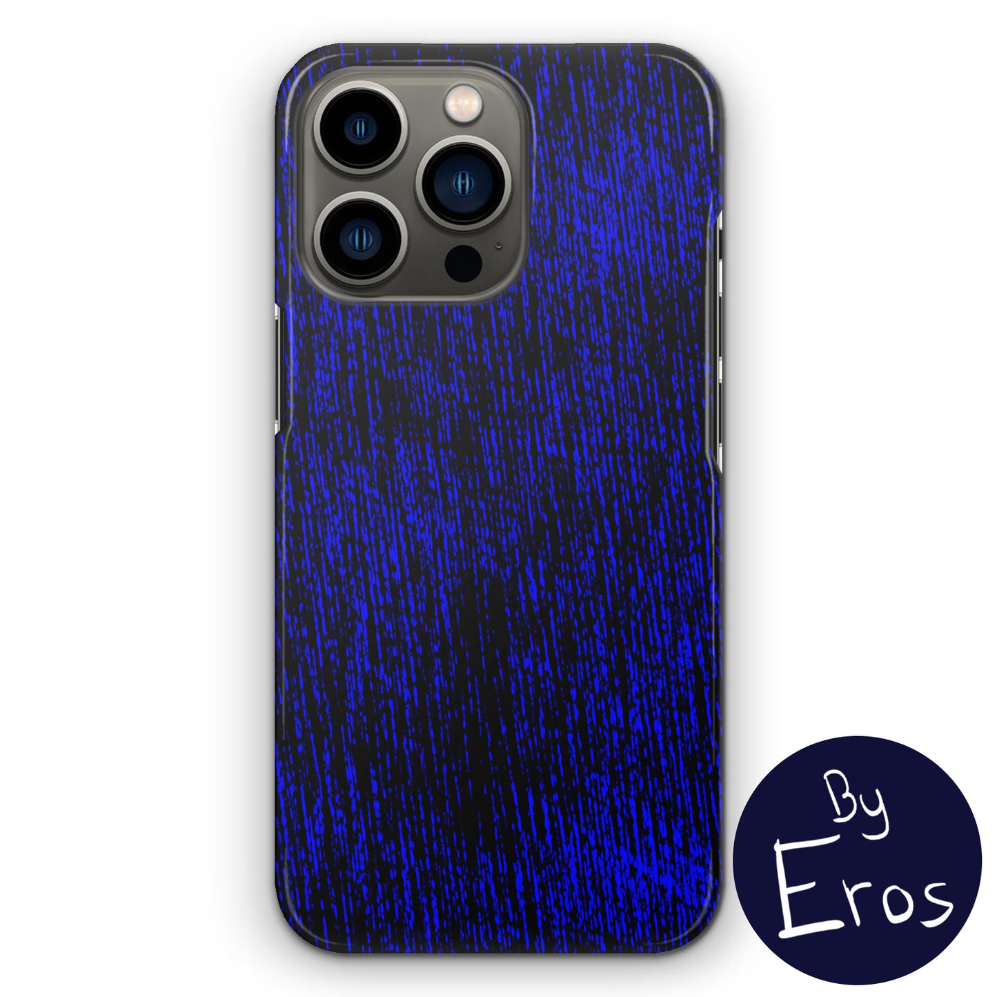 Apple iPhone Hard Case with Blue Inscription by Eros