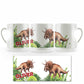 Personalised Mug with Red Bold Text and Stegosaurus