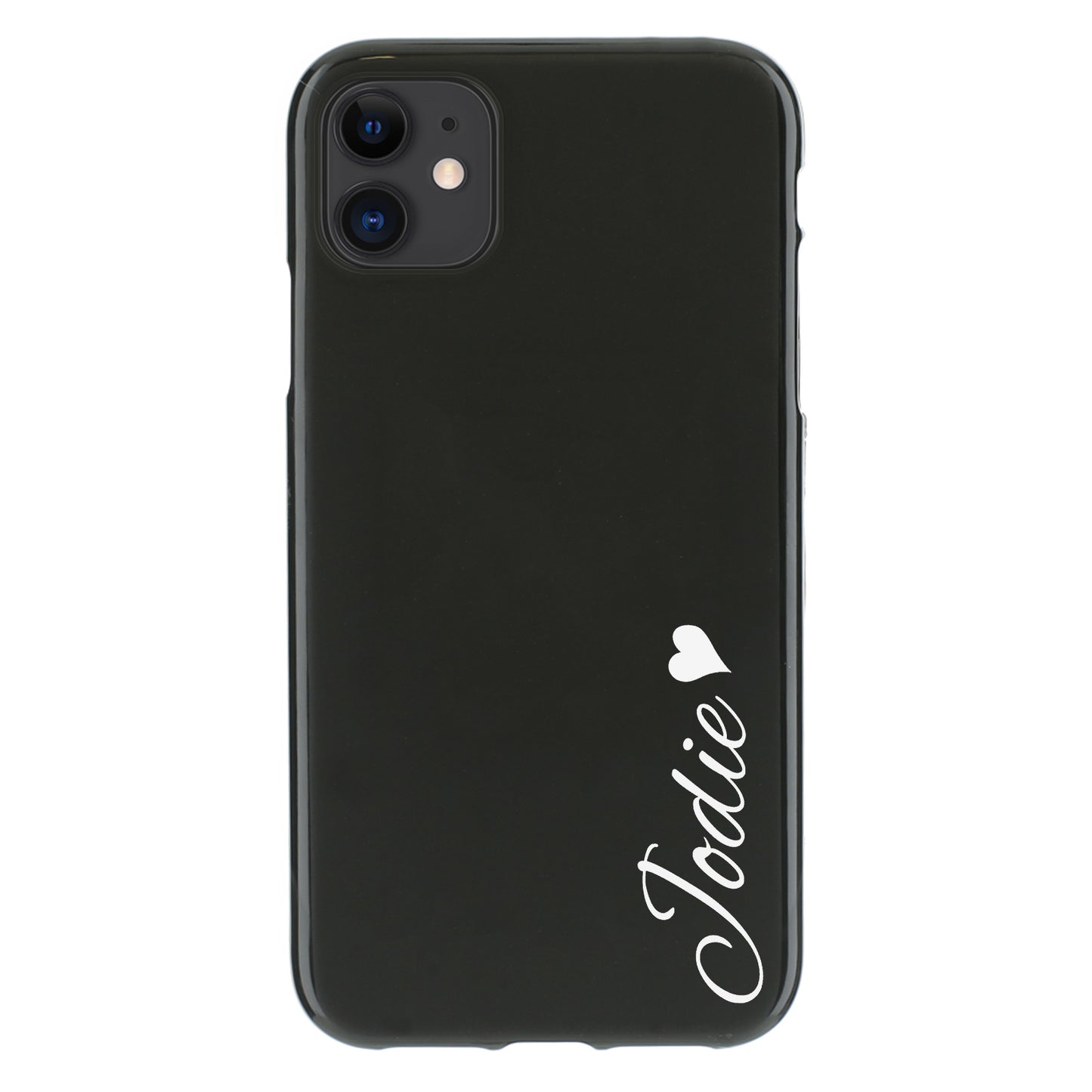 Personalised LG Phone Gel Case with Heart Accented Stylish Text