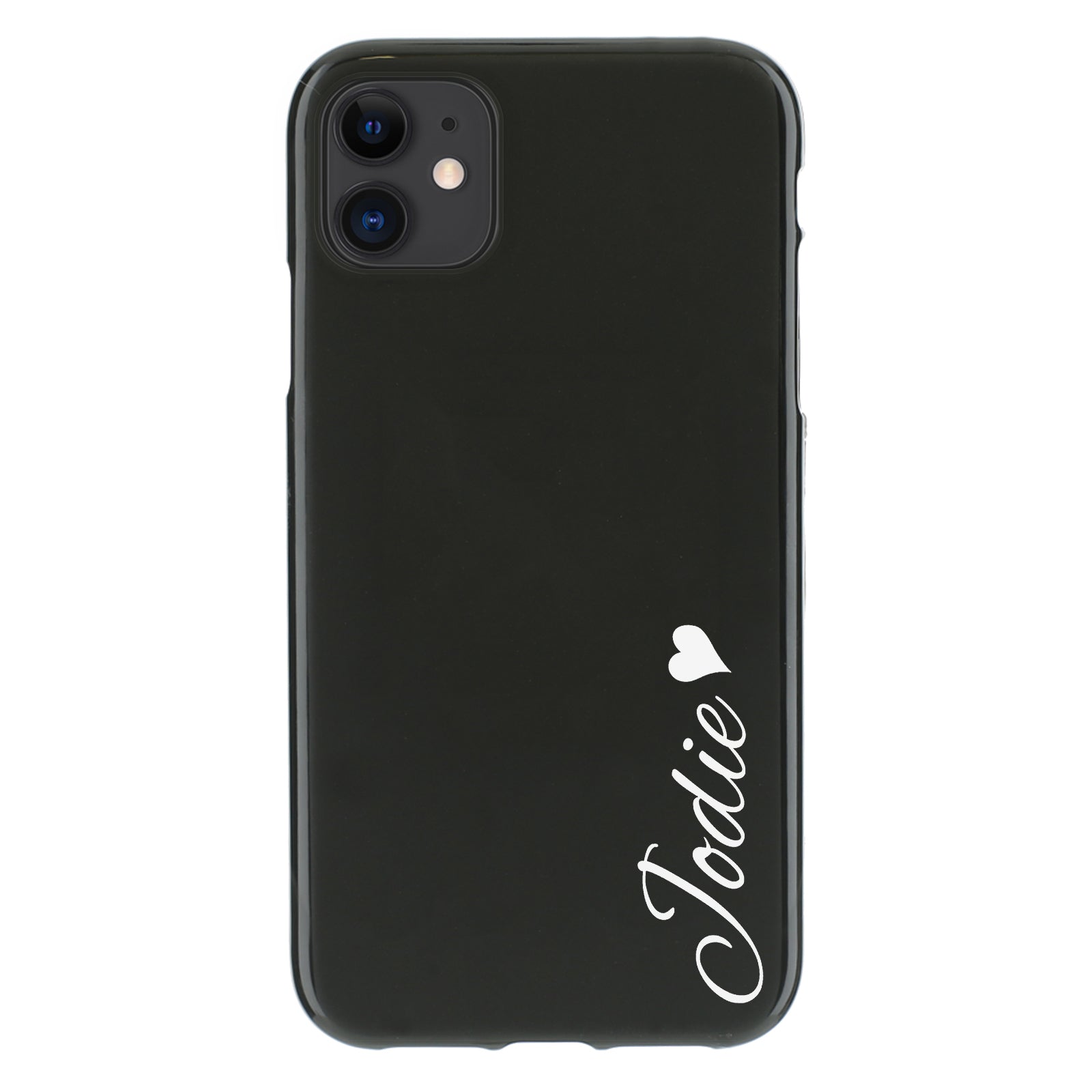 Personalised LG Phone Gel Case with Heart Accented Stylish Text