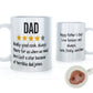 Personalised Father's Day Mug - 4 Star Dad Review