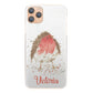 Personalised Huawei Phone Hard Case with Speckled Robin and Red Text