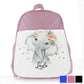 Personalised Elephant Rain Print Kids School Bag/Rucksack