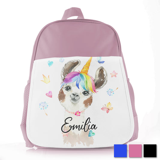 Personalised Alpaca Unicorn Kids School Bag/Rucksack