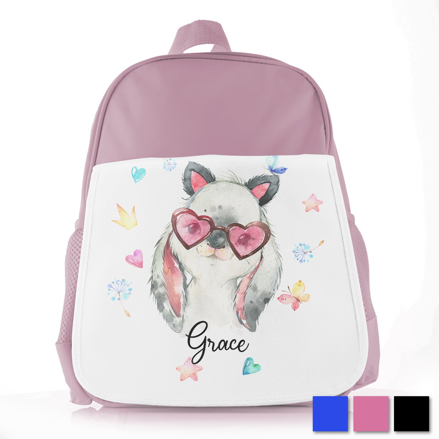 Personalised Rabbit with Cat Ears Kids School Bag/Rucksack
