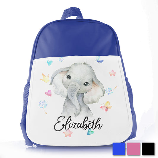 Personalised Elephant Hearts Kids School Bag/Rucksack