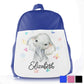 Personalised Elephant Hearts Kids School Bag/Rucksack