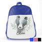 Personalised Badger Leaves Kids School Bag/Rucksack