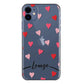 Personalised Honor Phone Hard Case with Love Hearts and Stylish Text