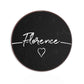 Personalised Wireless Charger with Stylish Text and Heart on Faded Black Marble
