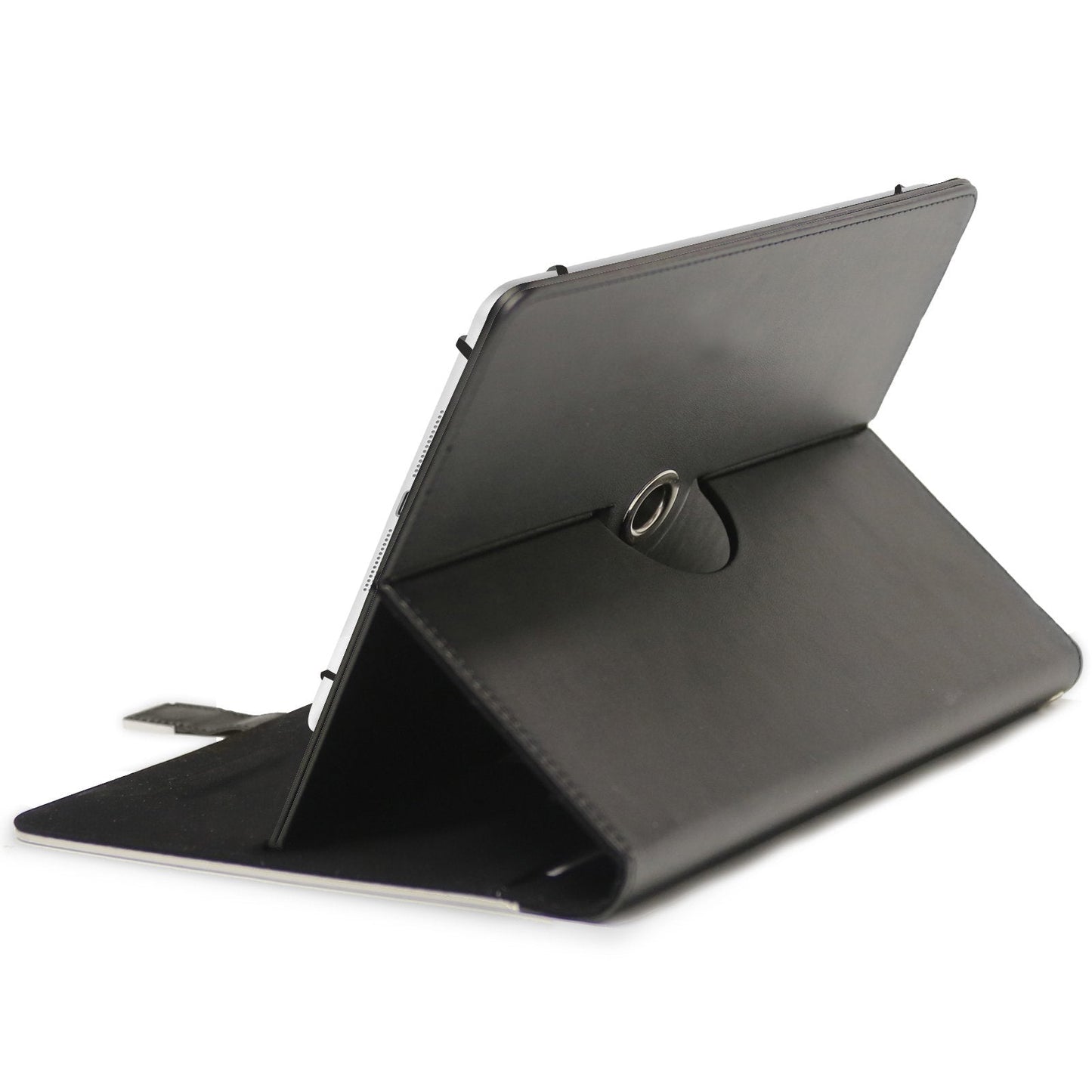 Personalisierte Hipstreet Universal-Tablet-Hülle aus Leder mit lila Streifenmarmor