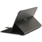 Personalisierte Universal-Tablet-Hülle aus Leder in Pflaume mit grauem Speckle-Marmor