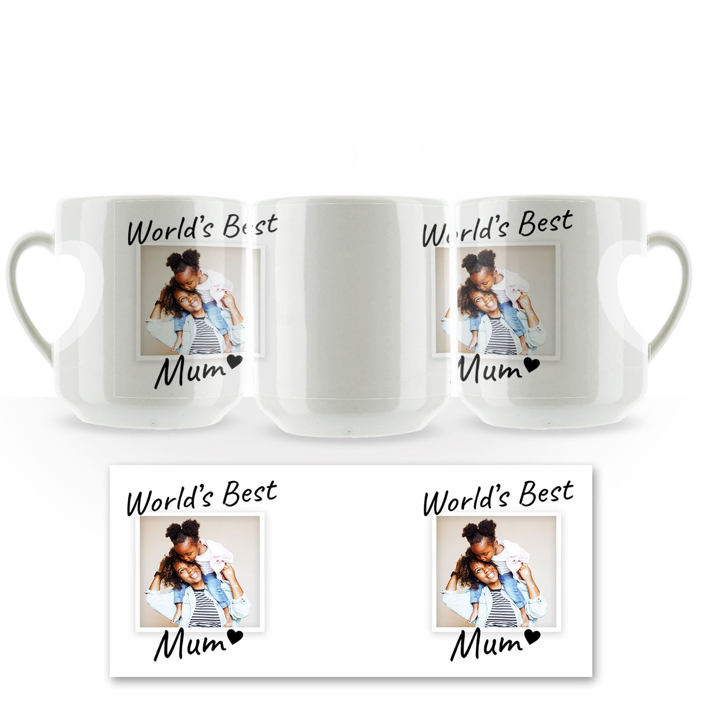 Personalised Mug with World’s Best Mum Polaroid Photo