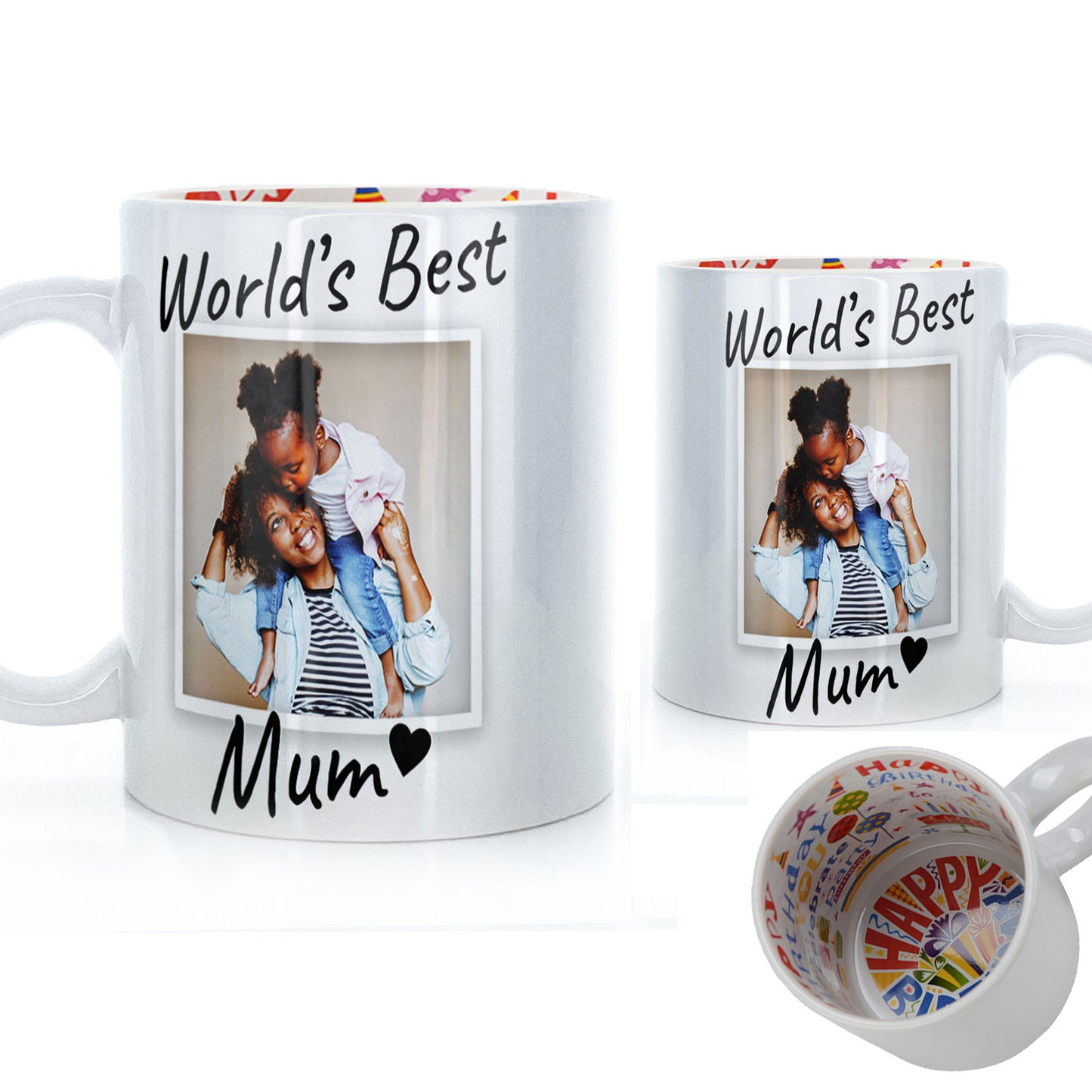 Personalised Mug with World’s Best Mum Polaroid Photo