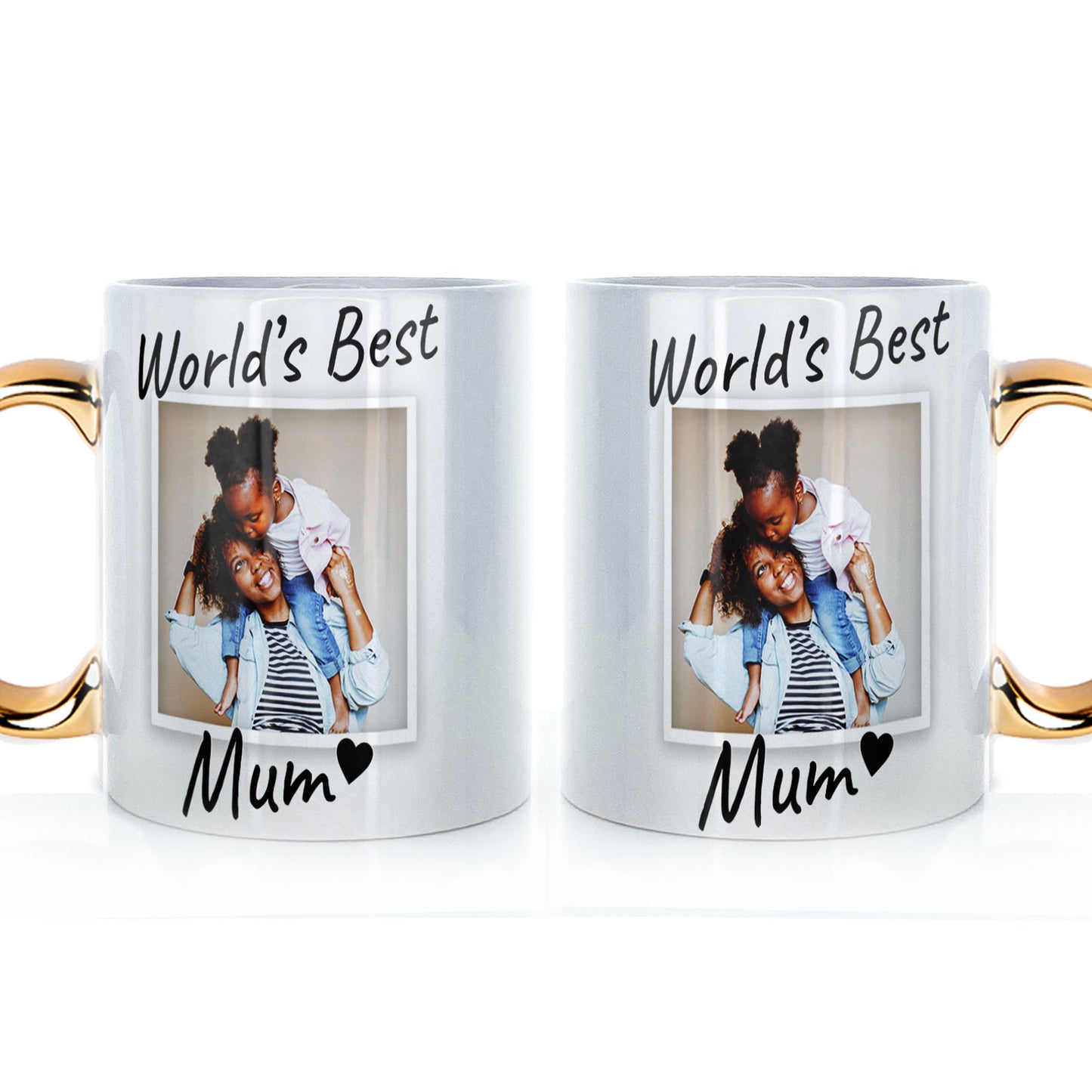 Personalisierte Tasse mit Polaroidfoto der besten Mutter der Welt