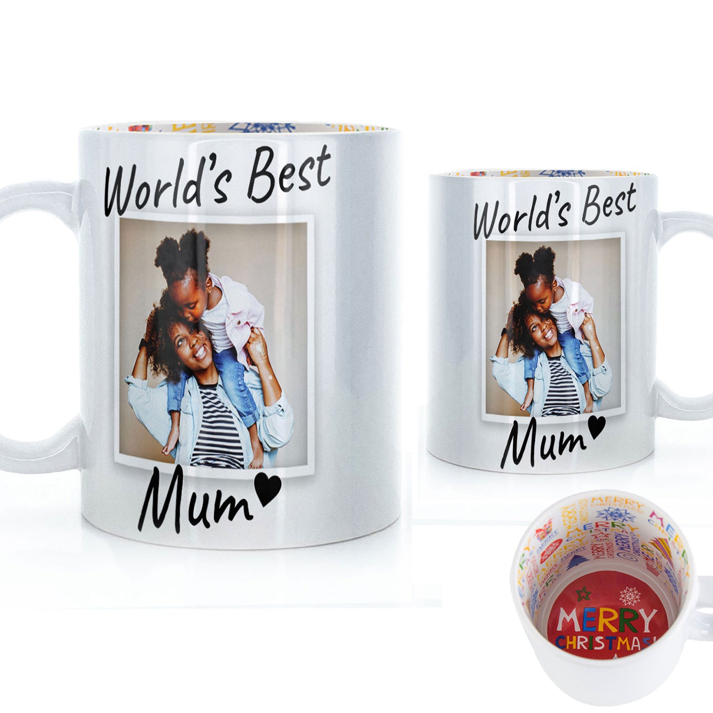 Personalisierte Tasse mit Polaroidfoto der besten Mutter der Welt
