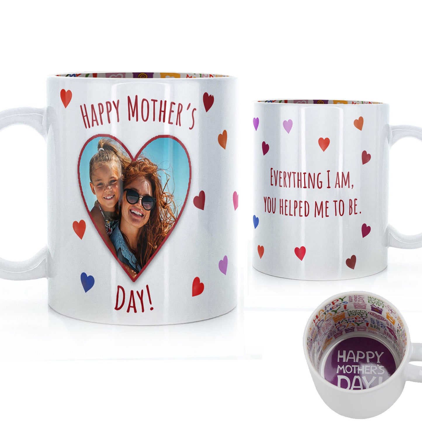 Personalised Mug with Mother’s Day Heart Photo