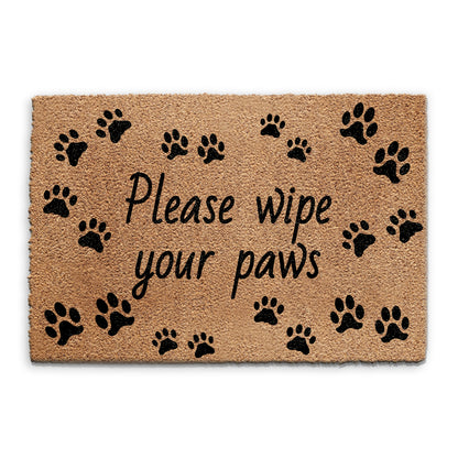 Indoor Doormat Please Wipe Your Paws Dog Mat
