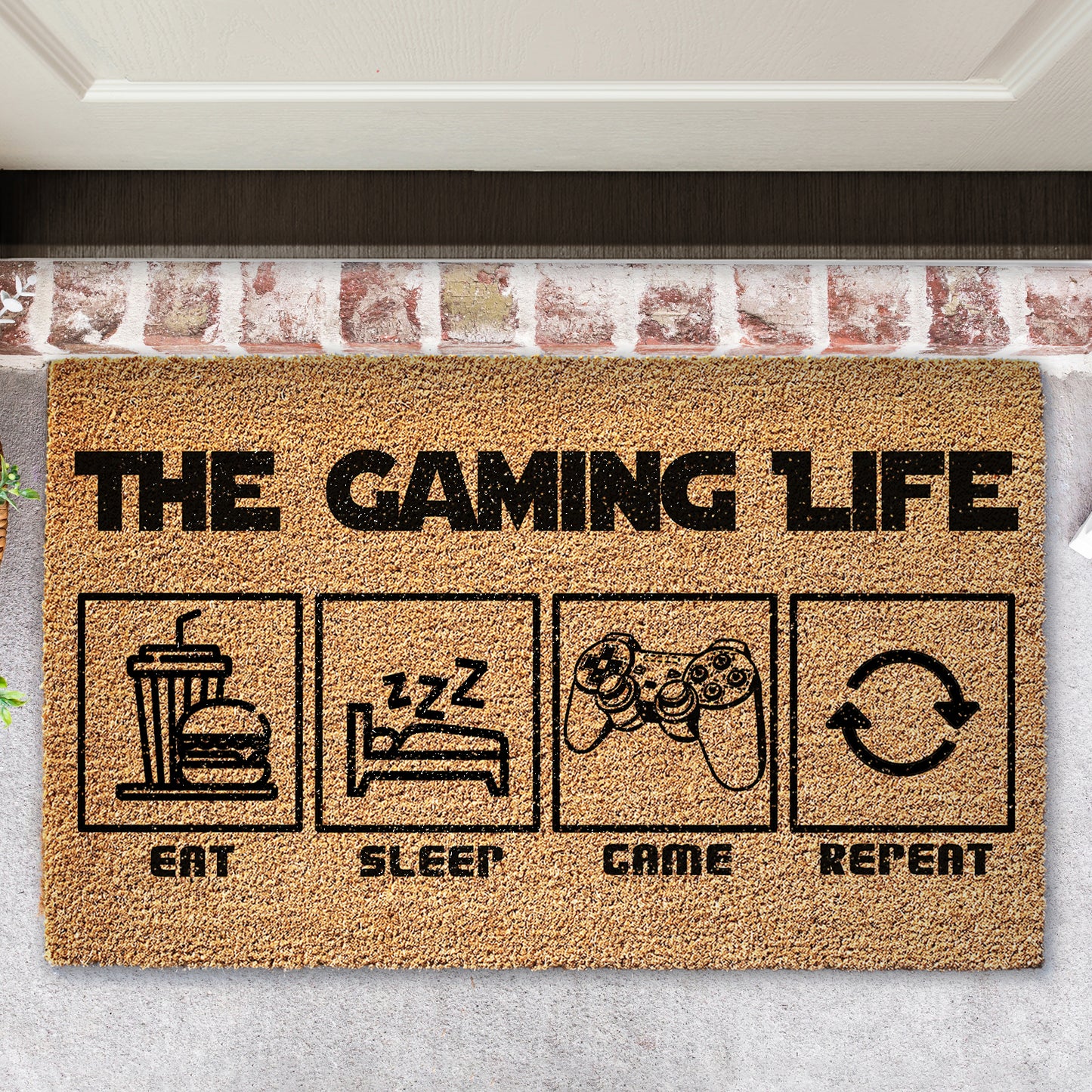 Gaming Life Fußmatte Eat Sleep Game Repeat