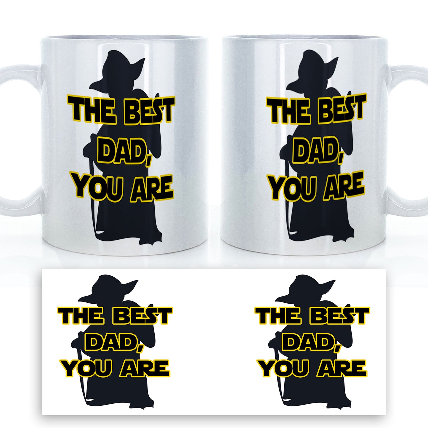 Vatertags-Tasse „Bester Papa, den du bist“.
