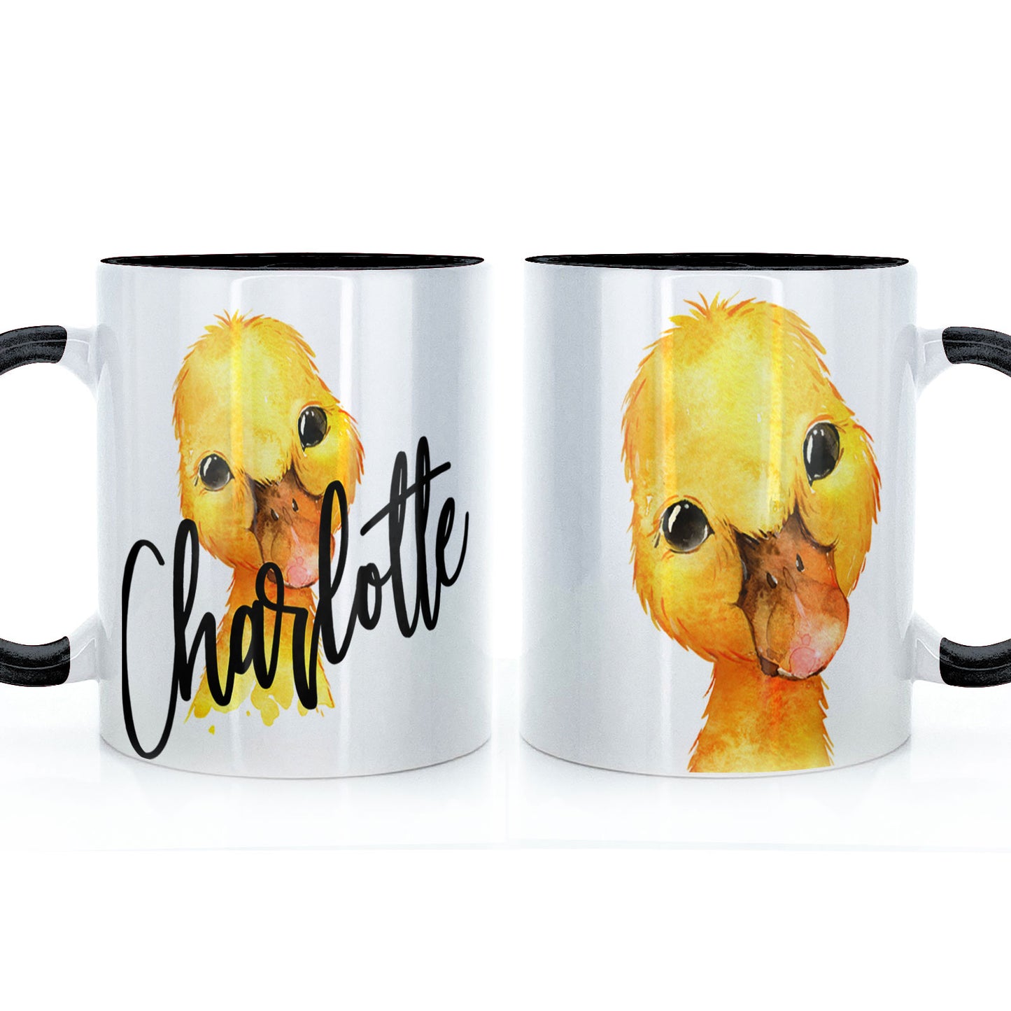 Personalised Yellow Duckling and Name Mug
