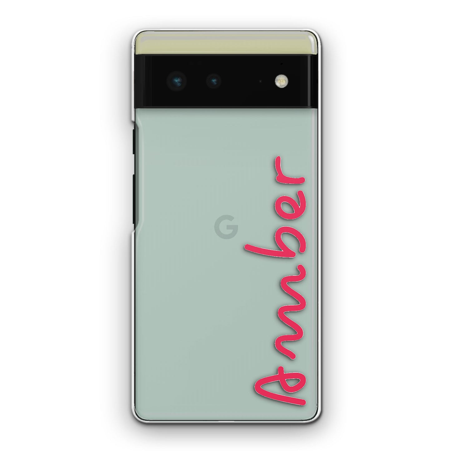 Personalised Google Phone Hard Case with Love Summer Name In Pink