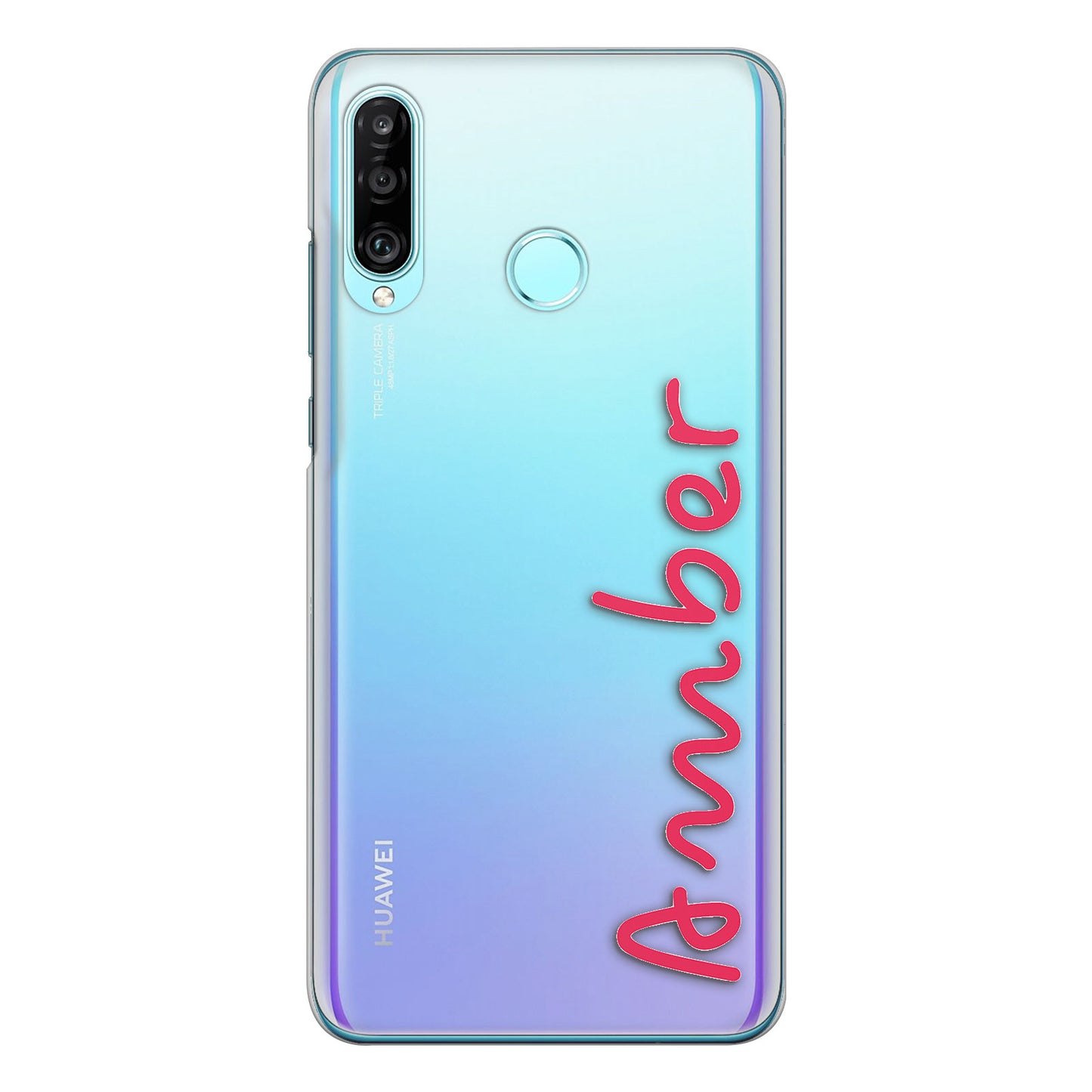 Personalised OnePlus Phone Hard Case with Love Summer Name In Pink