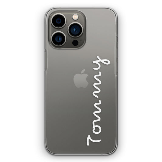 Personalised Apple iPhone Hard Case with Love Summer Name In White