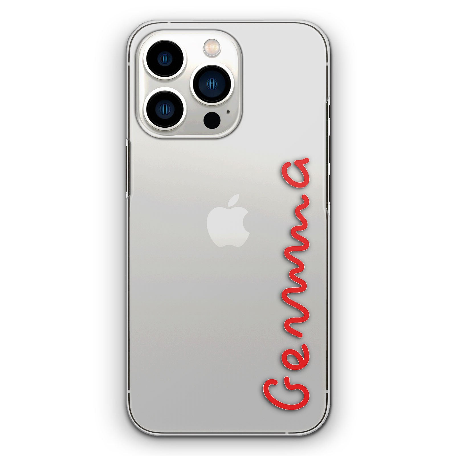 Personalised Apple iPhone Hard Case with Love Summer Name In Red