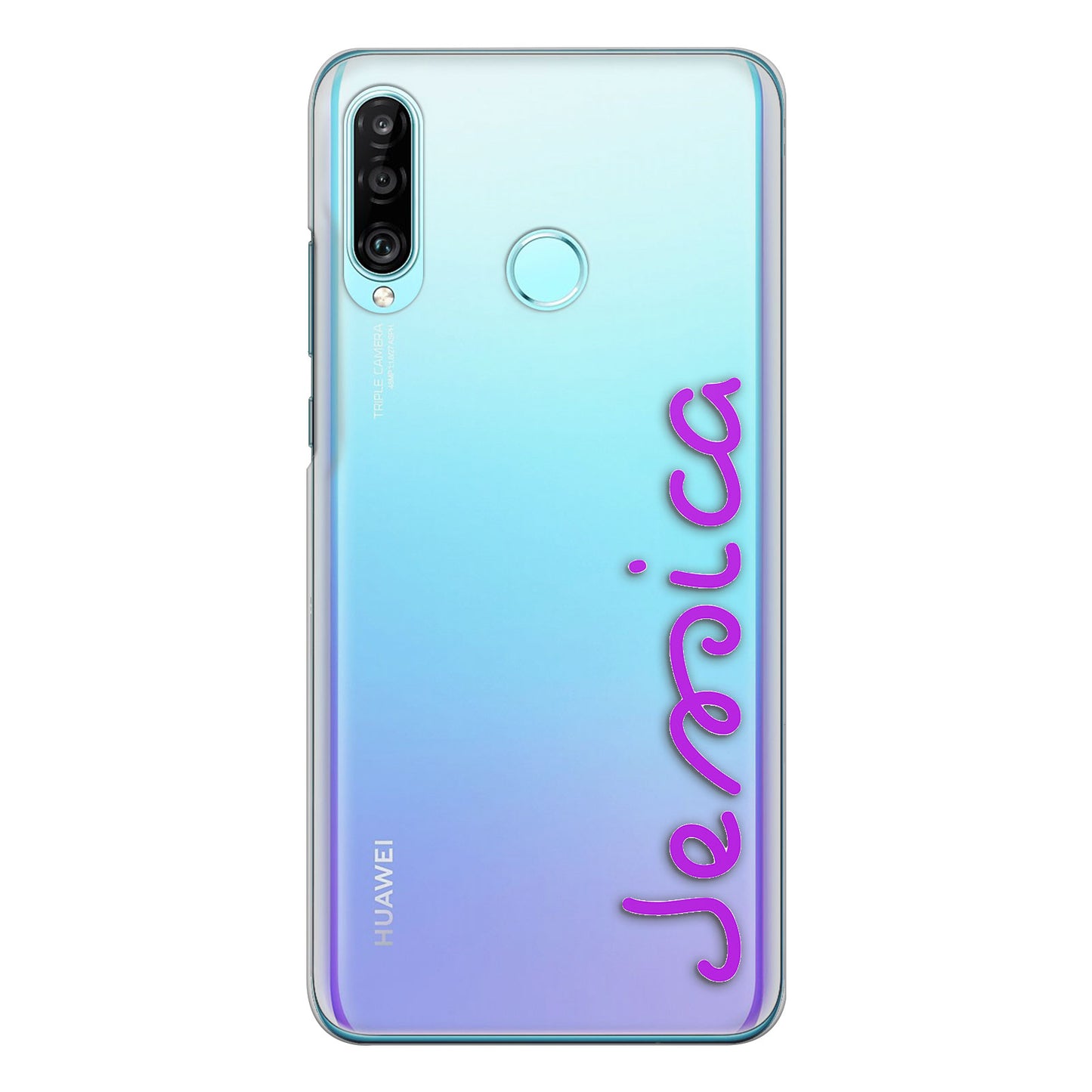 Personalised Nokia Phone Hard Case with Love Summer Name In Purple