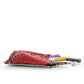 Personalisierte Pailletten-Reißverschlusstasche mit braunem Alpaka-Eichelkranz und süßem Text