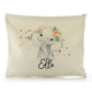 Personalised Canvas Zip Bag with Elephant Rain Drop Glitter Print and Cute Text