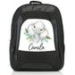Personalised Large Multifunction Backpack with Elephant Blue Berries and Cute Text