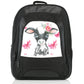 Personalised Large Multifunction Backpack with Cow Pink Bows and Cute Text