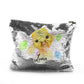 Personalised Sequin Zip Bag with Yellow Duck Multicolour Buntin and Cute Text