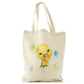 Personalised Canvas Tote Bag with Yellow Duck Multicolour Buntin and Cute Text